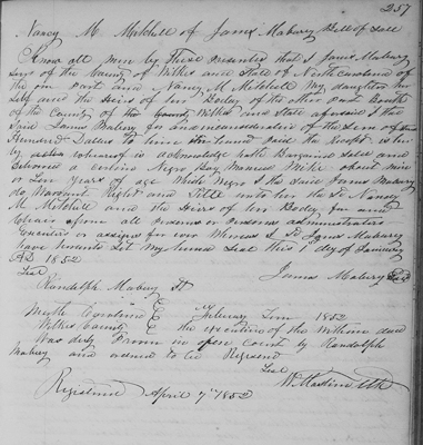NC.WIL.R.257.1